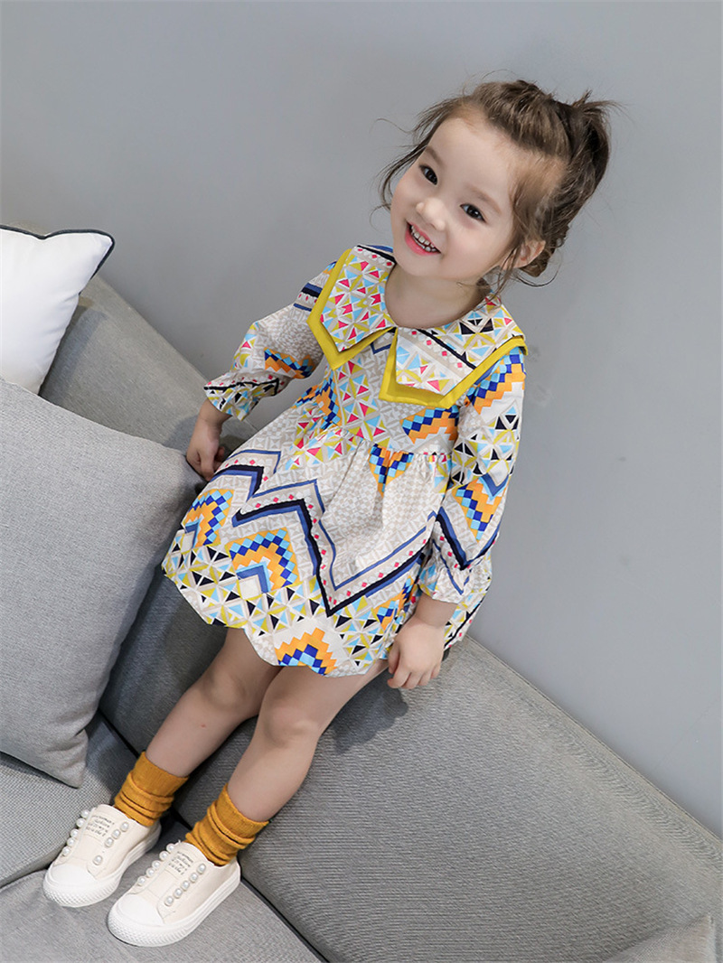 Ethnic Doll Collar Floral Dress