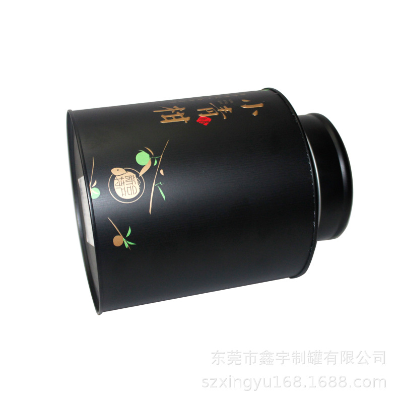 Xiao naranja verde té negro té verde envasado sellado redondo lata de hierro lata de metal grande lata de té universal 1000G image 3