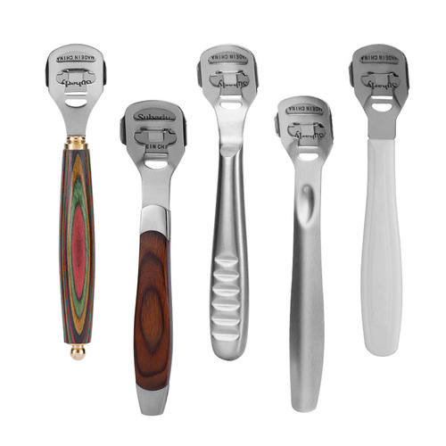 Colored wood pedicure knife, foot scraper, nail clipper, dead skin remover, callus removal clipper, foot cleaning and care