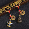 Brass keychain suitable for men and women, ethnic pendant, ethnic style