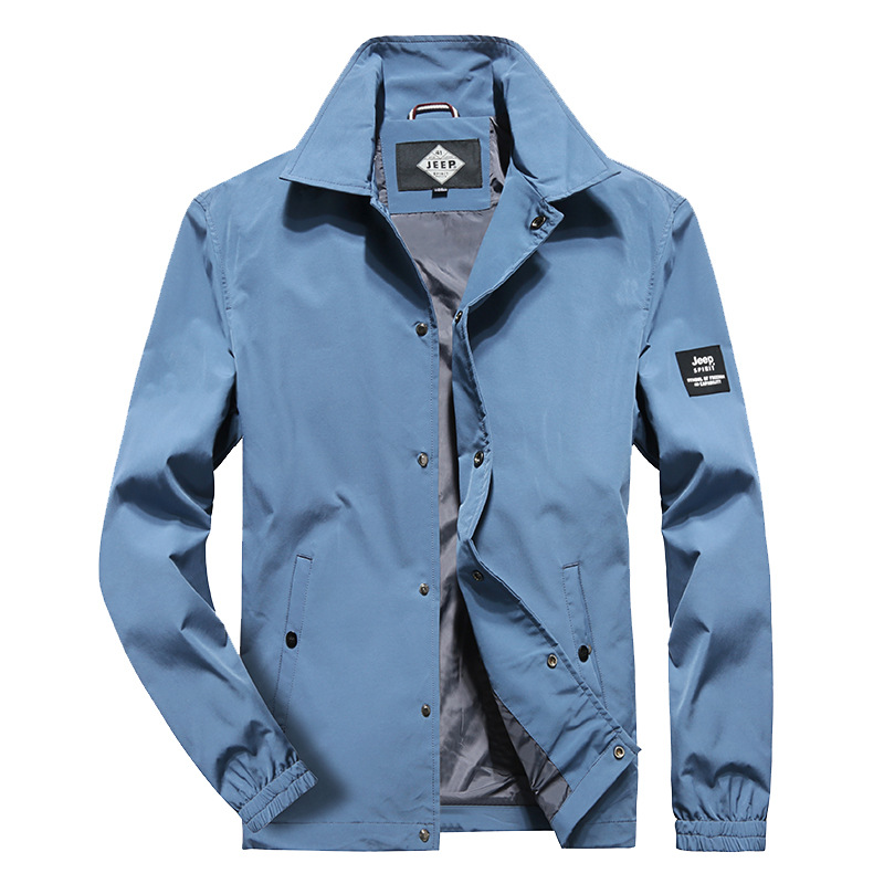Amazon primavera y otoño chaqueta de los hombres nueva al aire libre más tamaño casual chaqueta de solapa de los hombres chaqueta suelta comercio exterior