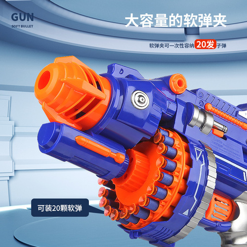 Cross-border hot selling children's electric burst M416 soft bullet gun Gatling EVA suction cup sponge bullet boys and girls toys