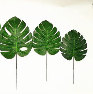 Simulation turtle back lobe Wedding Green Plants Background Wall Decoration Engineering Show Leaf Patching Material Simulation Flower Cross -border Development