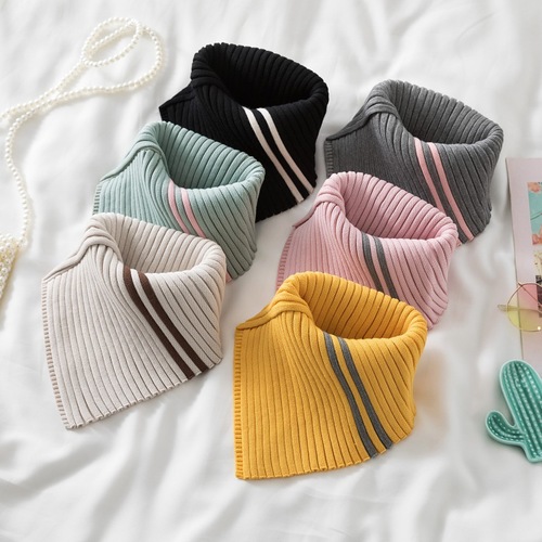 Turtleneck collar female new autumn and winter to keep warm care cervical pure color elastic knitting dickie wool turtleneck collar