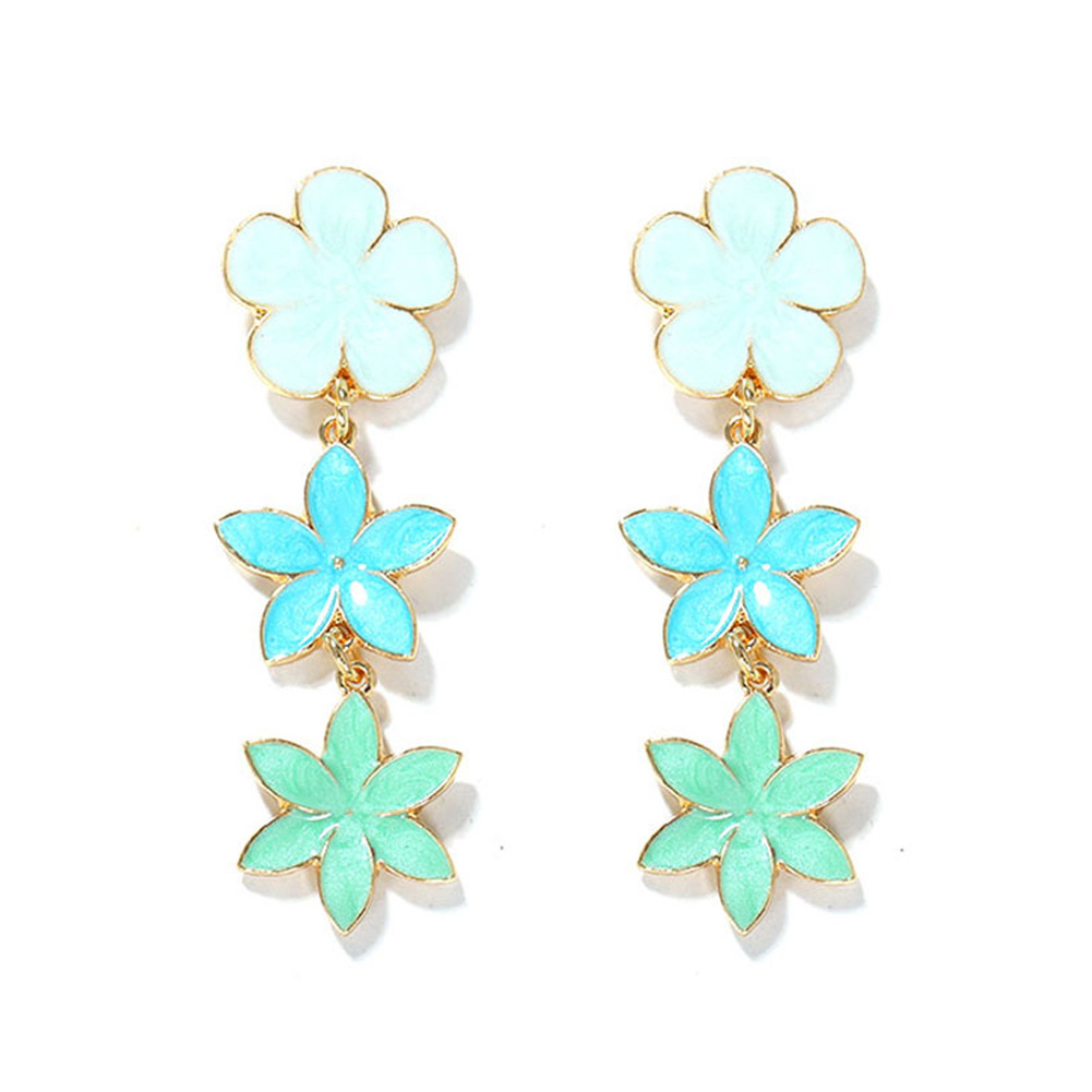 Hot-sale Korean Summer Earrings Floral   Earrings Girl Heart Small Jewelry Wholesale display picture 3