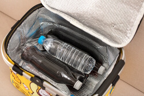 Cartoon portable ice bag outdoor cold insulation bag lunch bag large portable picnic basket thickened waterproof storage basket