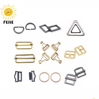 定制箱包调节方扣 金属线扣鞋扣圆圈 包包d型纽扣锌合金d字扣批发