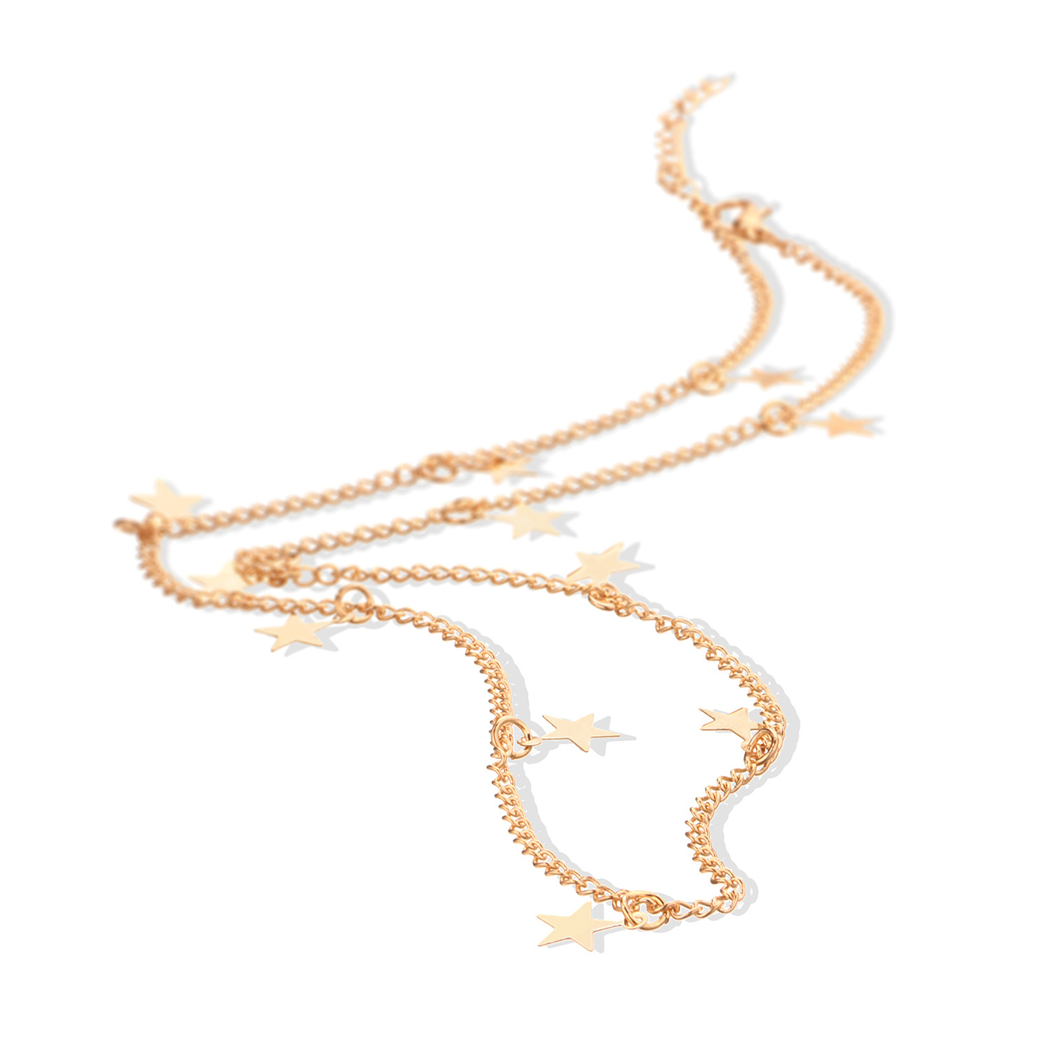 Pentagram, Star Pattern Women'S Gender Plating Design Simple Style Pentagram Star Alloy Pendant Necklaces Wholesale
