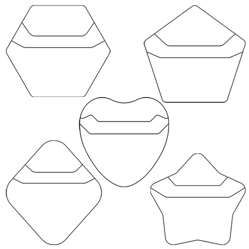 Mantune Graphic Transparent Pin Case: Creative Design Sticker Covers Featuring Pentagrams, Hexagons, and Rhombuses