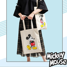 迪士尼米奇帆布袋女單肩包學生ins手提袋包日系小布袋棉布袋子