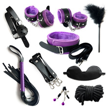 wish跨境黑紫色10十件套女奴隸母狗調教性用具變態另類性用品廠家