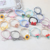 Fresh elastic hair rope, hair accessory, flowered, wholesale