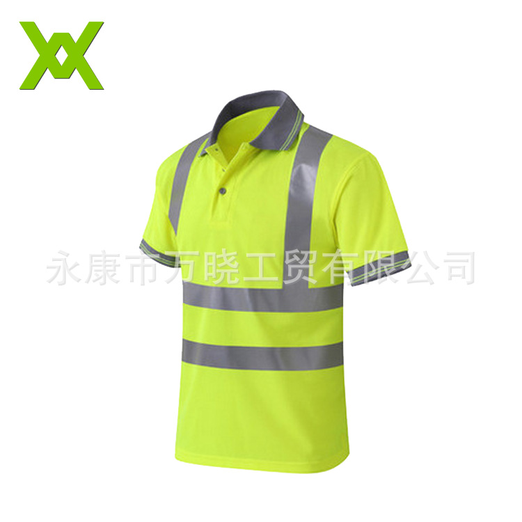 wx反光衣T恤 施工地工程建築熒光短袖T騎行戶外安全衣服可印字