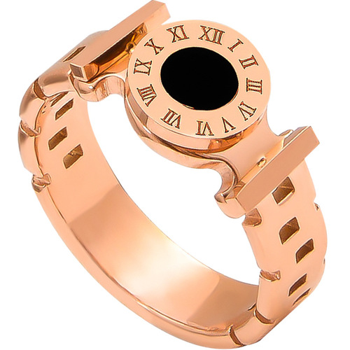 ins niche design Roman numeral ring female titanium steel Internet celebrity personalized index finger ring student simple ring