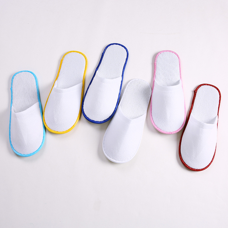 酒店宾馆一次性拖鞋用品客房居家待客拖鞋宾馆无纺丝拖鞋|ms