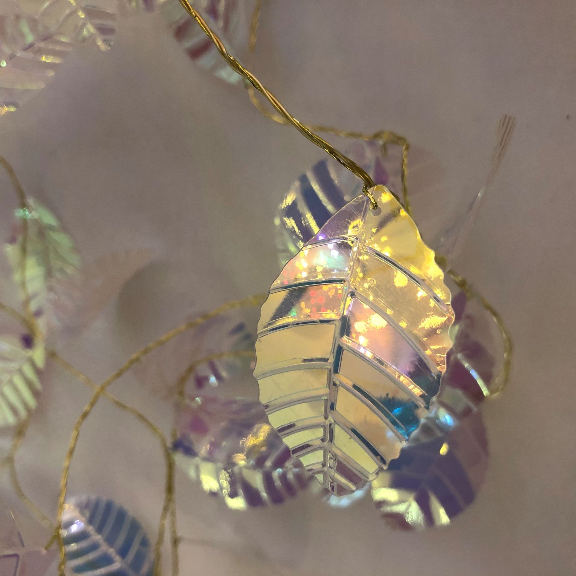 厂家直销LED铜线灯树叶配件鞭炮灯