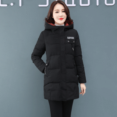 winter new pattern Korean Edition Self cultivation Fashion cotton Mid length version cotton-padded jacket coat 2020 new pattern lady Cotton