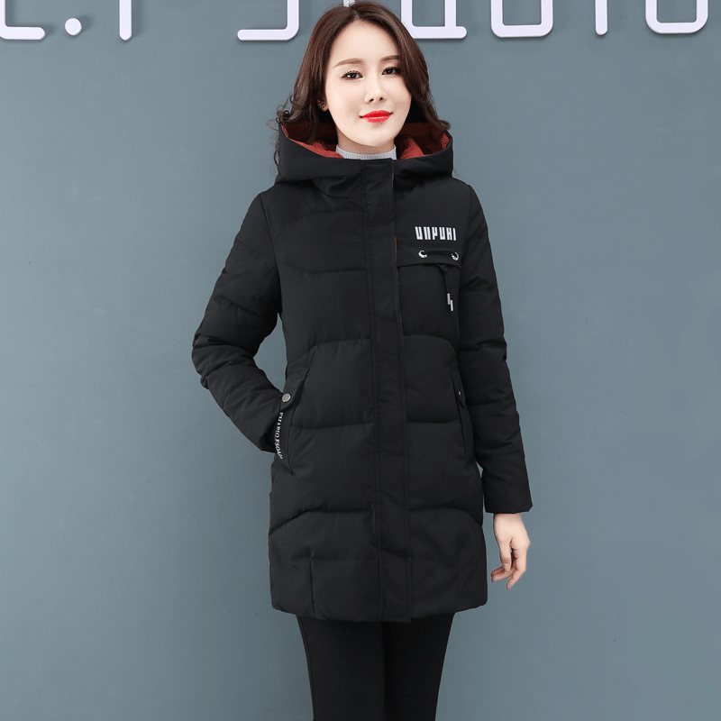winter new pattern Korean Edition Self cultivation Fashion cotton Mid length version cotton-padded jacket coat 2020 new pattern lady Cotton