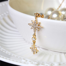 锆石项链女士街拍小清新项链吊坠欧美流行 首饰外贸新品上市