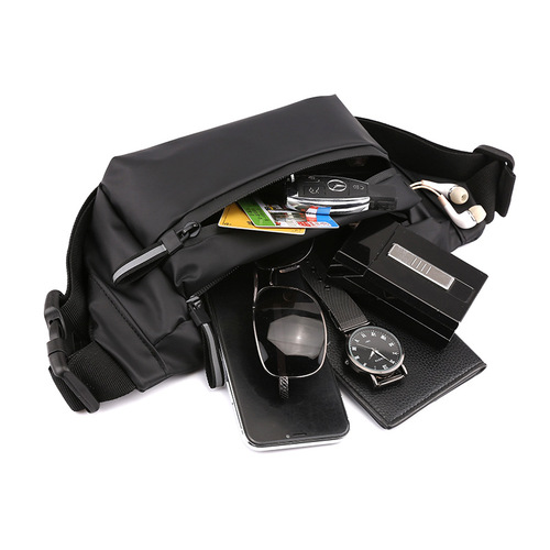 Waterproof Men's Waist Bag, Personalized Casual Outdoor Sports Single Shoulder Crossbody Bag, Fashion Korean Version Trendy Cycling Bag