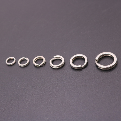 6.2mm-14.3mm double ring fishing accessories double ring stainless steel casting flat double ring iron plate casting double ring