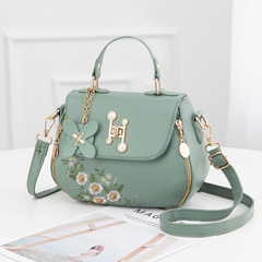 Simple Fashion Embroidered Bucket Bag 2023 Autumn New Handheld Small Bag Sweet Lady Single Shoulder Crossbody Bag