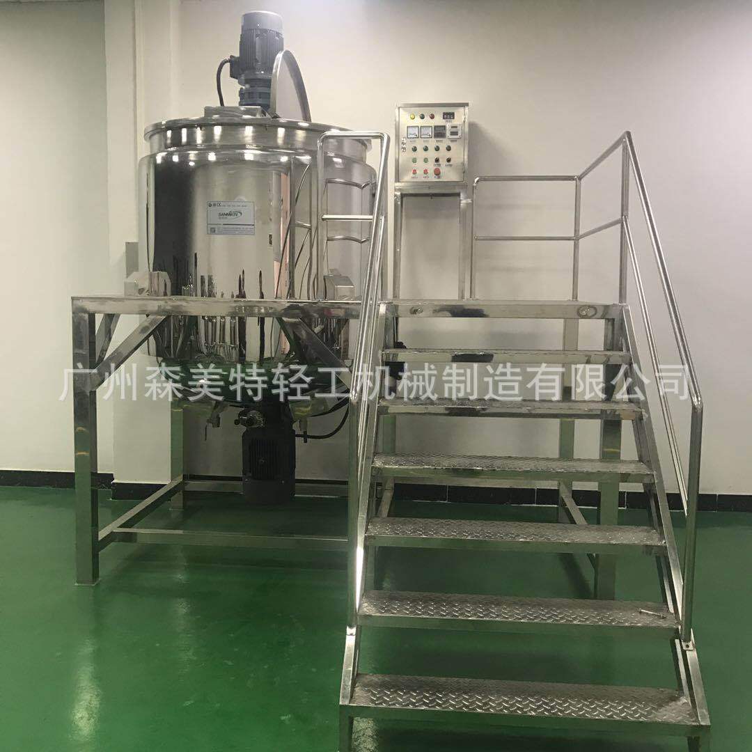 加热混合搅拌锅 均质乳化搅拌罐  1吨洗手液洗发水搅拌机