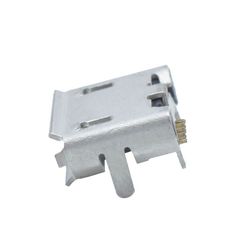 usb四腳插板micro5P小牛角連接器安卓充電母座直邊帶柱插座大牛角