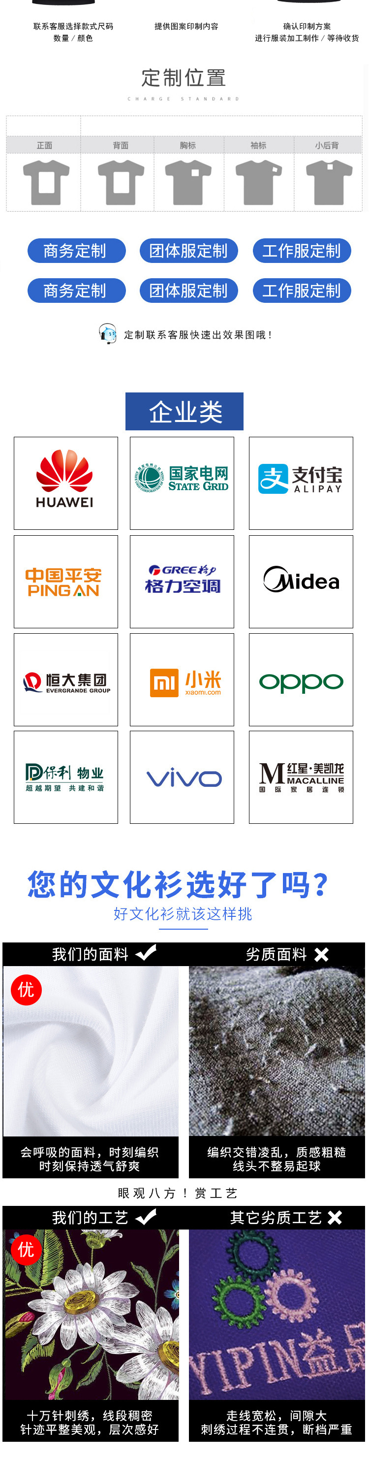 夏季男圆领短袖纯棉白t恤 diy空白文化衫男士广告衫定做logo班服详情图4