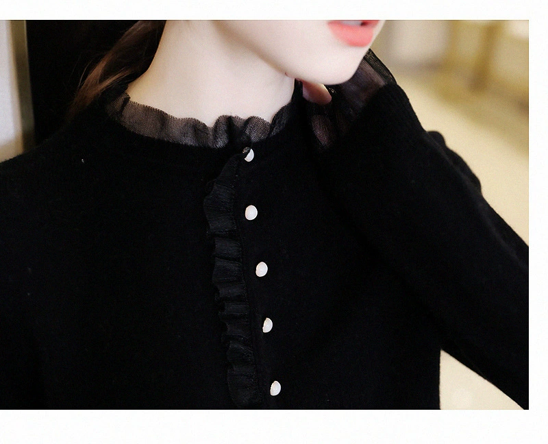 Гонконгский рис [хорошее качество, чтобы быть повторным клиентом] Деревянный ухо край воды нефрит Пряжка украшенный шерстяной свитер сверху