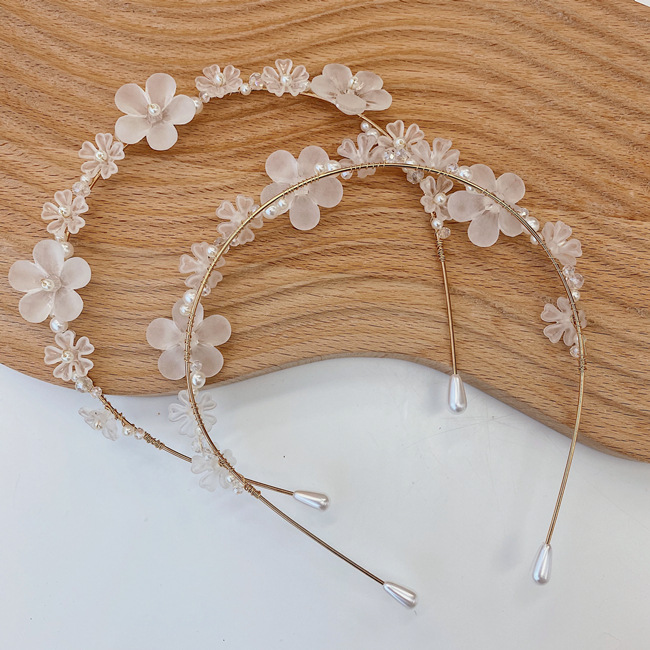 Korean Fairy Frosted Pearl Flower Fashion Headband For Ladies Wholesale display picture 7