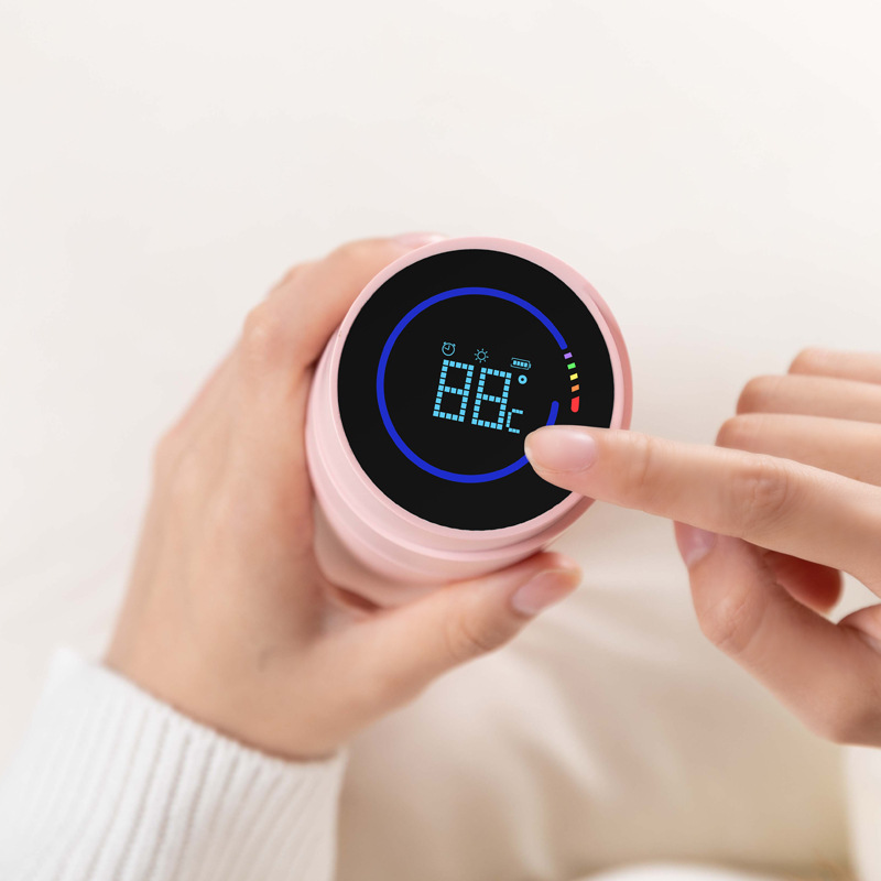 Pantalla de temperatura inteligente Taza de agua de esterilización UV Recordatorio de agua potable Regalo creativo Taza de vacío de acero inoxidable personalizada