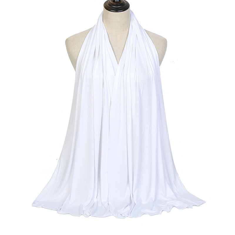 Plain Elastic Jersery Cotton Hijab Shawl Women Jersey Scarf|undefined