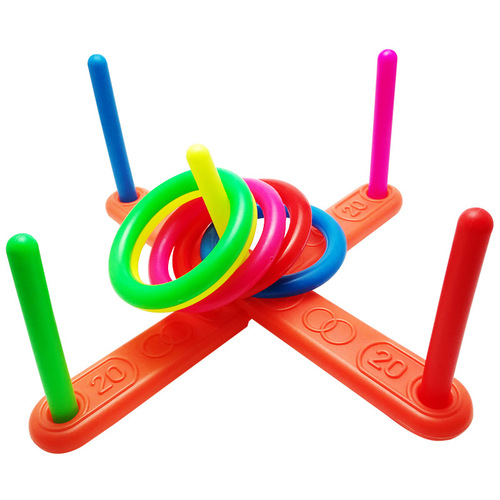 Children's toy cross 5-ring throwing ring creative educational fitness toy parent-child throwing ring sports equipment