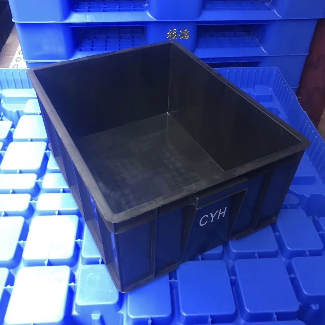 加厚防静电塑料箱 物流运输框仓库收纳塑胶箱 可配盖周转箱厂家