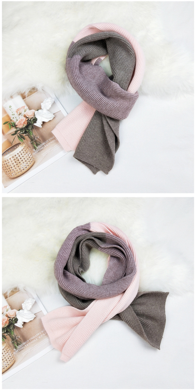 Knitted Wool Scarf For Women Autumn Korean Long Warm Scarf display picture 1