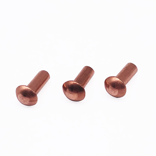 Solid copper rivets, flat head semi-round head semi-hollow rivets