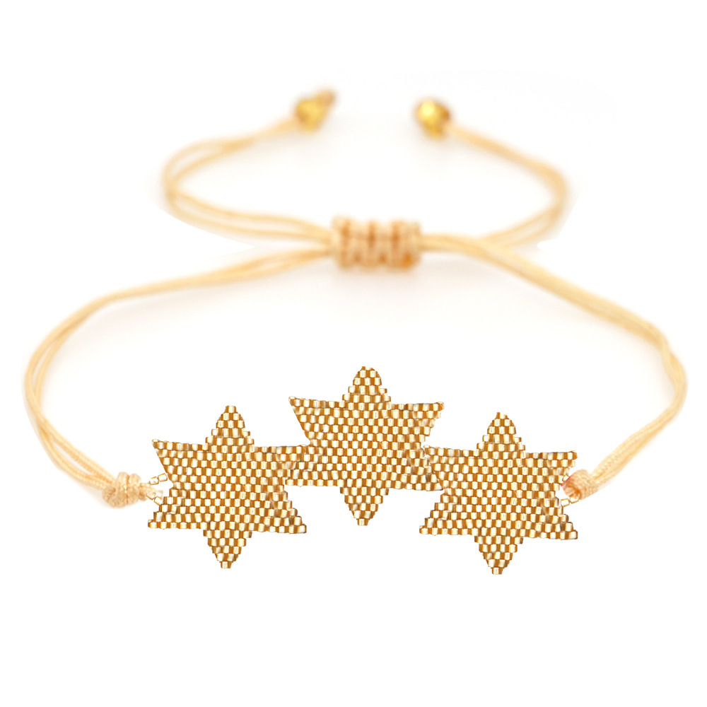 Nueva Pulsera De Patrón De Estrella Hexagonal Tejida A Mano Miyuki De Moda display picture 21