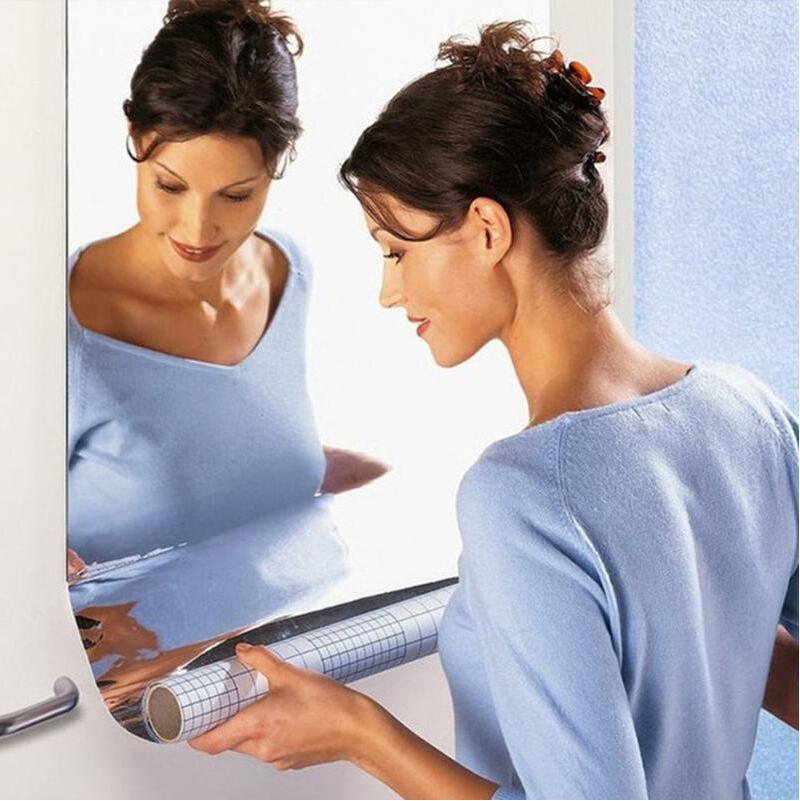 亚马逊爆款厂家直销60x100cm反射镜面贴膜镜子装饰贴镜面墙贴纸|ms