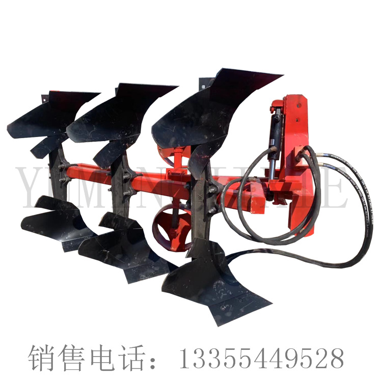 一洋机械厂家供应液压翻转犁 大马力拖拉机配套使用土地耕整