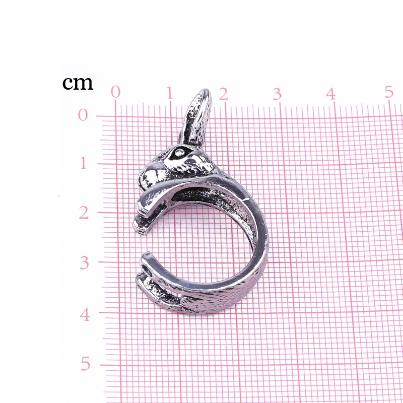 Retro Alloy Rabbit Open Ring display picture 2