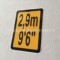 集裝箱用高度提醒標識干膠防水防潮黃底黑字標志集裝箱專用標識