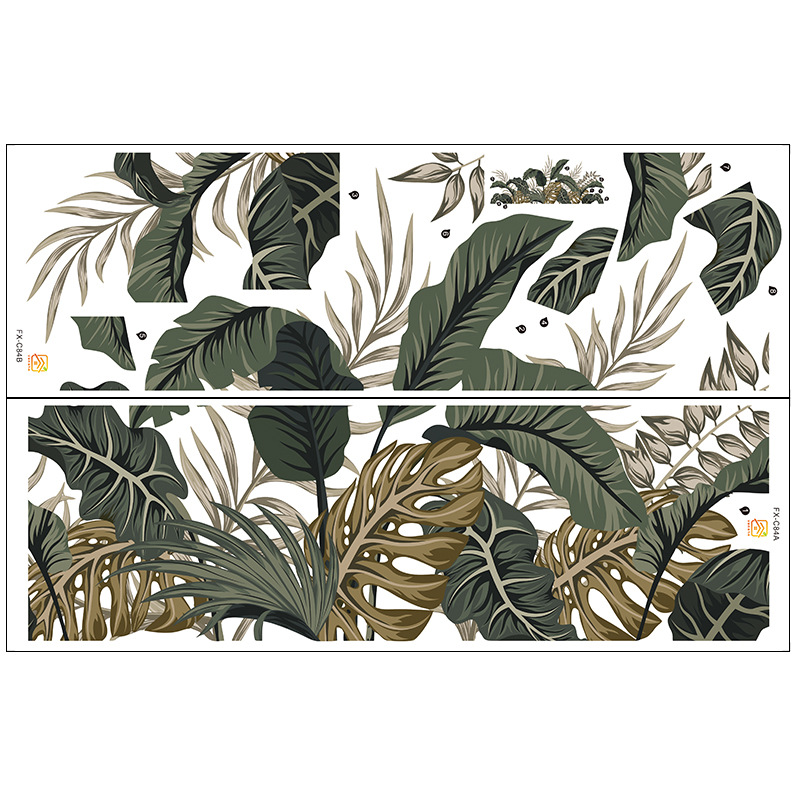 Nuevas Pegatinas De Pared De Plantas Tropicales Simples display picture 8