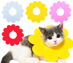 Elizabeth Pet Cat Collar Anti-Licking Anti-Biting Felt Sunflower Cat Collar Shame Collar Head Covering Single Piece Shipping