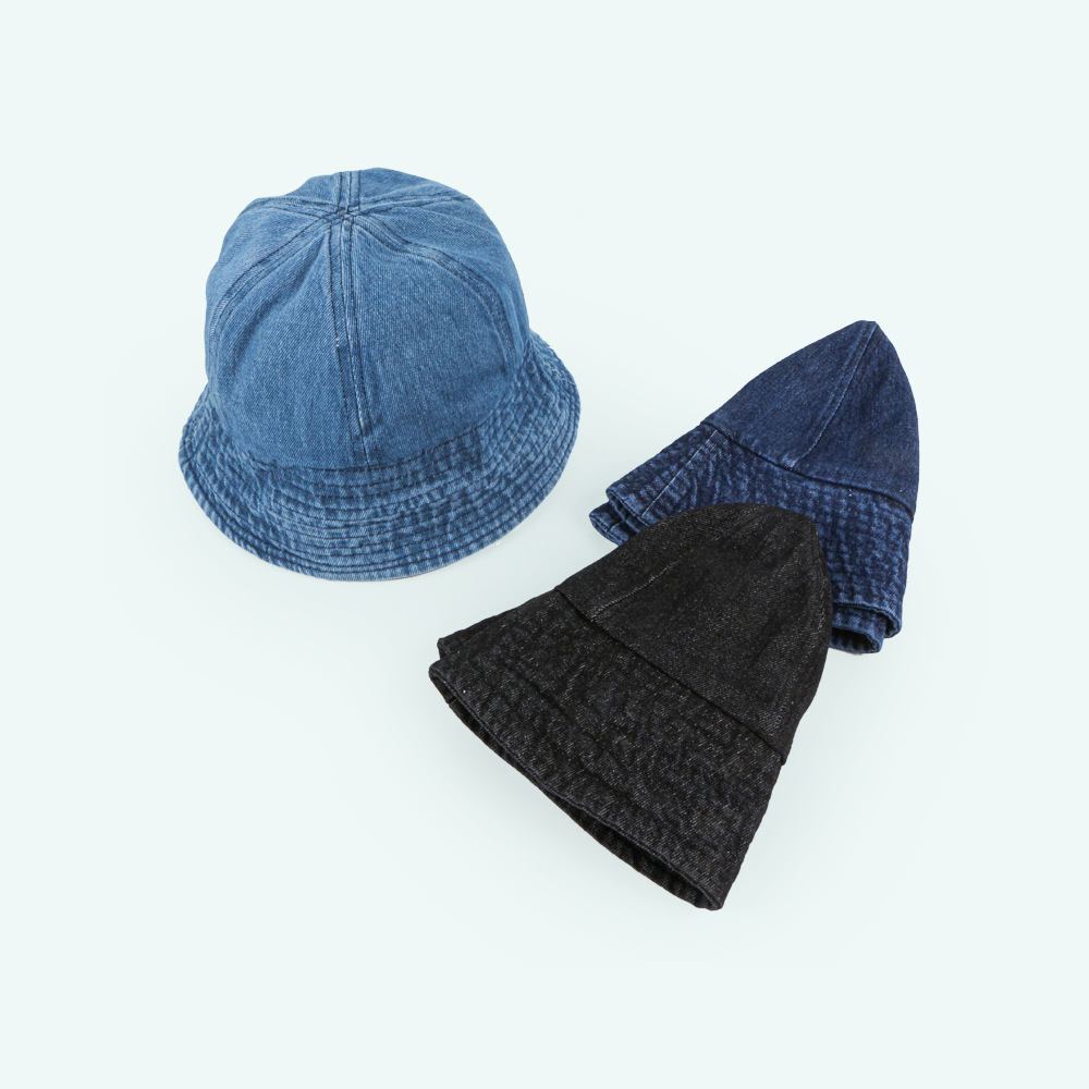 New Korean Denim Solid Color Cowboy Fisherman Hat Wholesale Nihaojewelry display picture 8