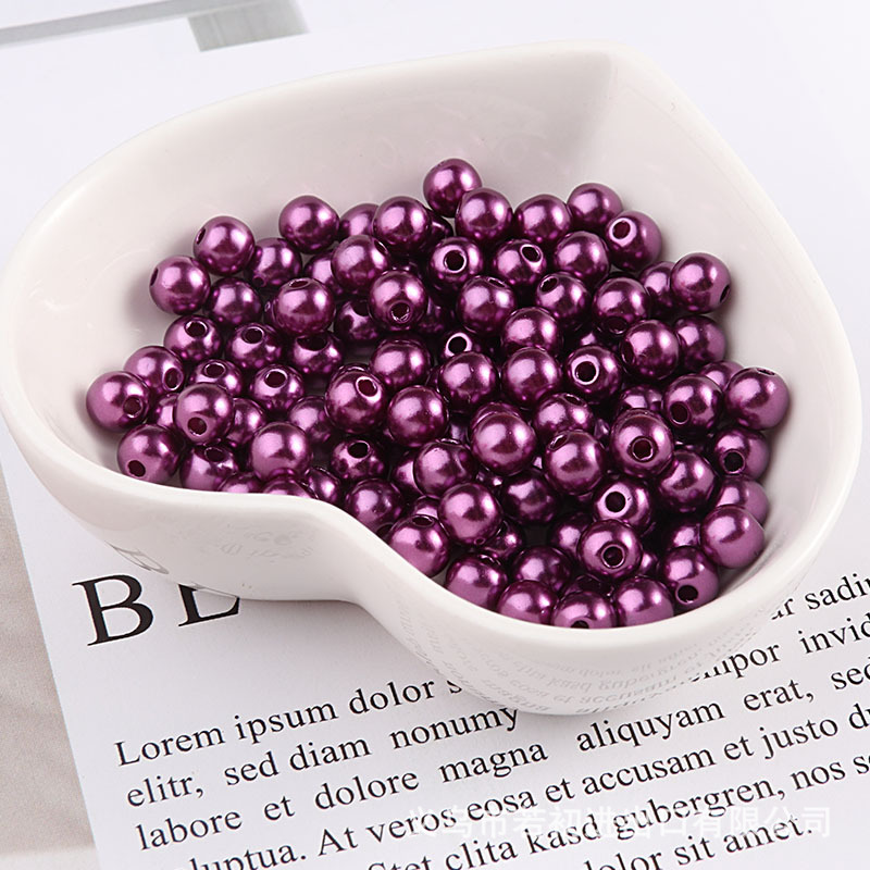 3-10mmカラーピアスabsパールミックスdiy手作りビーズブレスレットアクセサリーアクセサリーホワイトベージュ