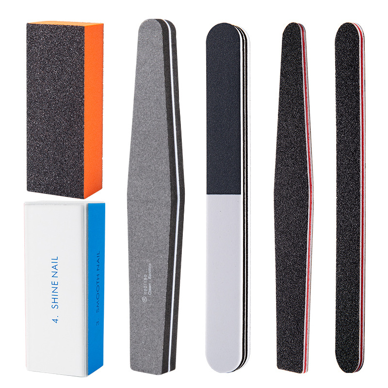 美甲指甲锉打磨条磨甲专用砂条抛光条海绵搓条修指甲打磨工具套装