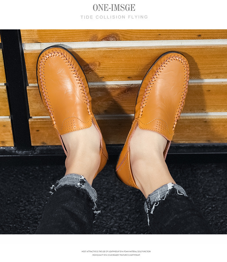 Herren Flache Sommerschuhe mit Metallschloss zum Reinschlüpfen, Faule Halbschuhe, lässige Mokassins, bequeme Fahrschuhe, Hochzeitsfeierschuhe_voghion.com