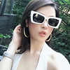 Square sunglasses, retro face blush, glasses, European style, new collection, internet celebrity