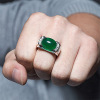 Ethnic agate retro ring jade, fashionable one size jewelry, ethnic style, simple and elegant design